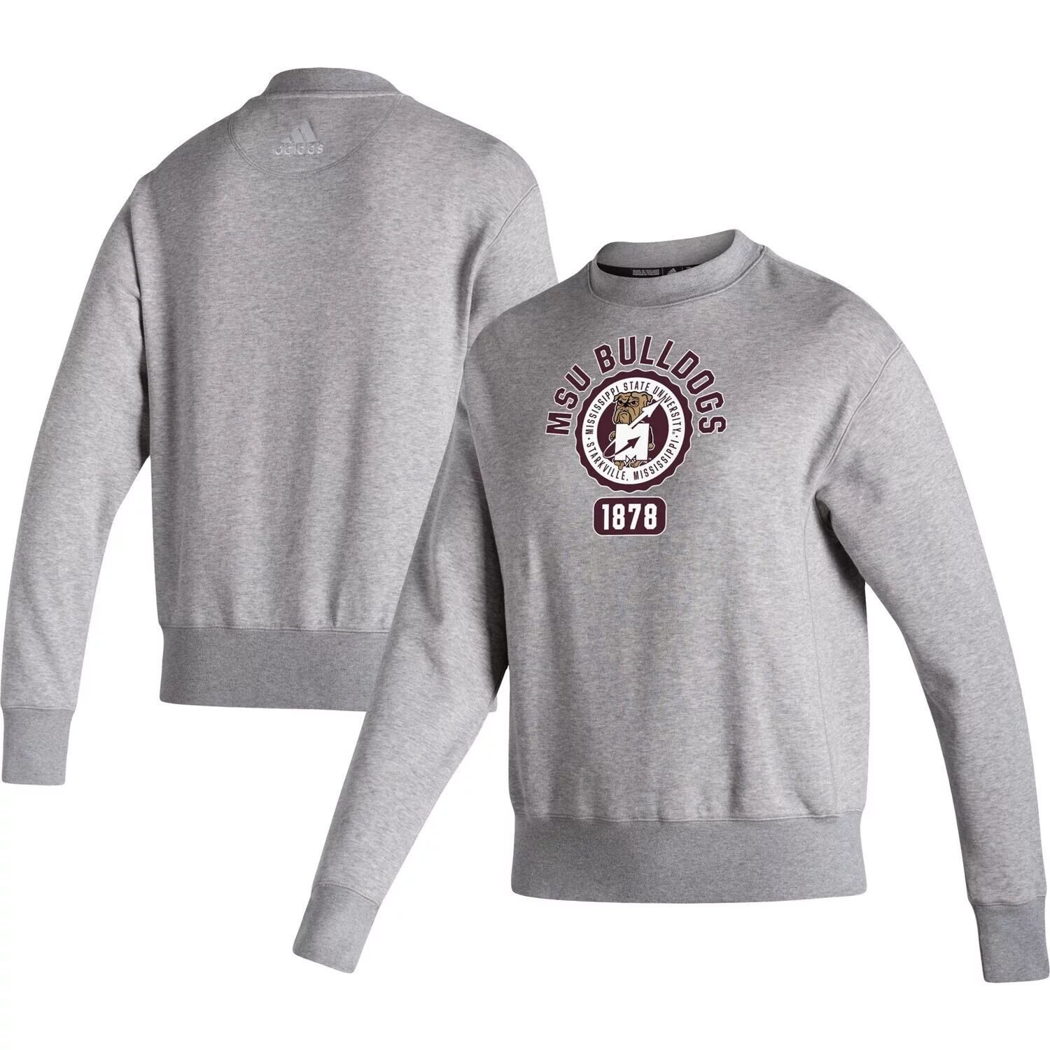 Женский свитшот adidas Heathered Grey Mississippi State Bulldogs Vintage Circle adidas 
Женский свитшот adidas Heathered Grey Mississippi State Bulldogs Vintage Circle adidas