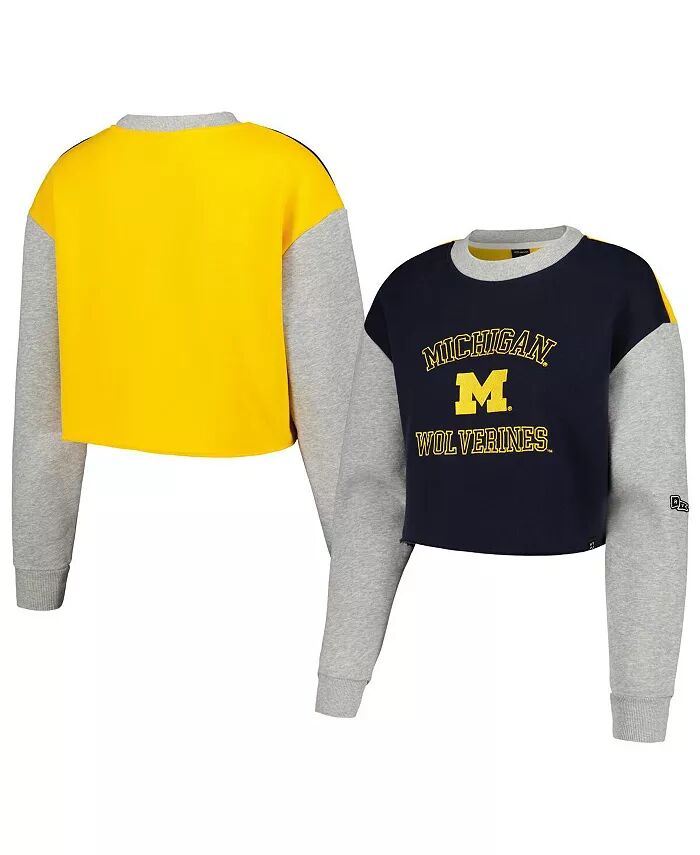 Женская темно-синяя толстовка Michigan Wolverines Colorblock Rookie Crew Hype And Vice
Женская темно-синяя толстовка Michigan Wolverines Colorblock Rookie Crew Hype And Vice