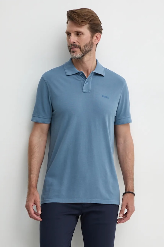 Хлопковая поло Boss Orange, синий
Хлопковая поло Boss Orange, синий