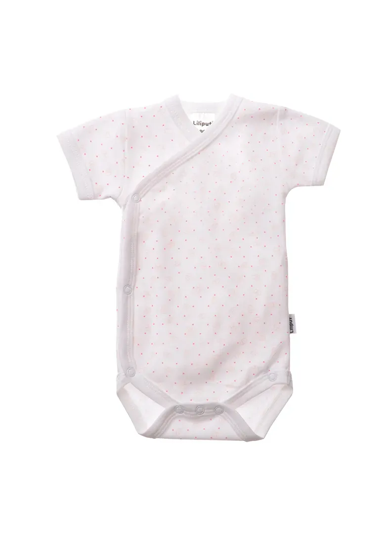 Боди Liliput с запахом и практичной планкой на кнопках, белый 
Боди Liliput с запахом и практичной планкой на кнопках, белый