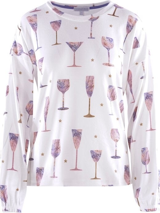 Пижамный верх, это винная жизнь Pj Salvage, белый
Пижамный верх, это винная жизнь Pj Salvage, белый