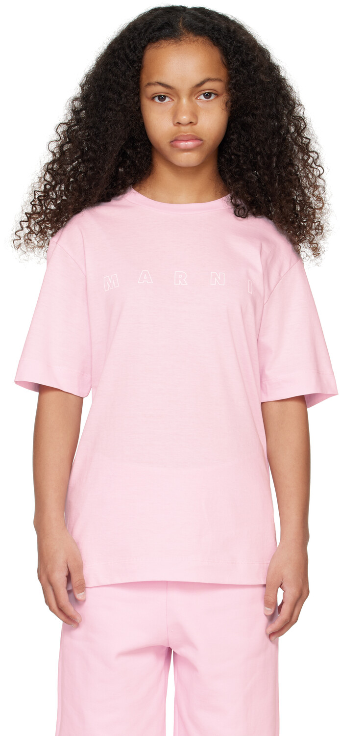 Детская футболка с логотипом Marni, розовый
Детская футболка с логотипом Marni, розовый
