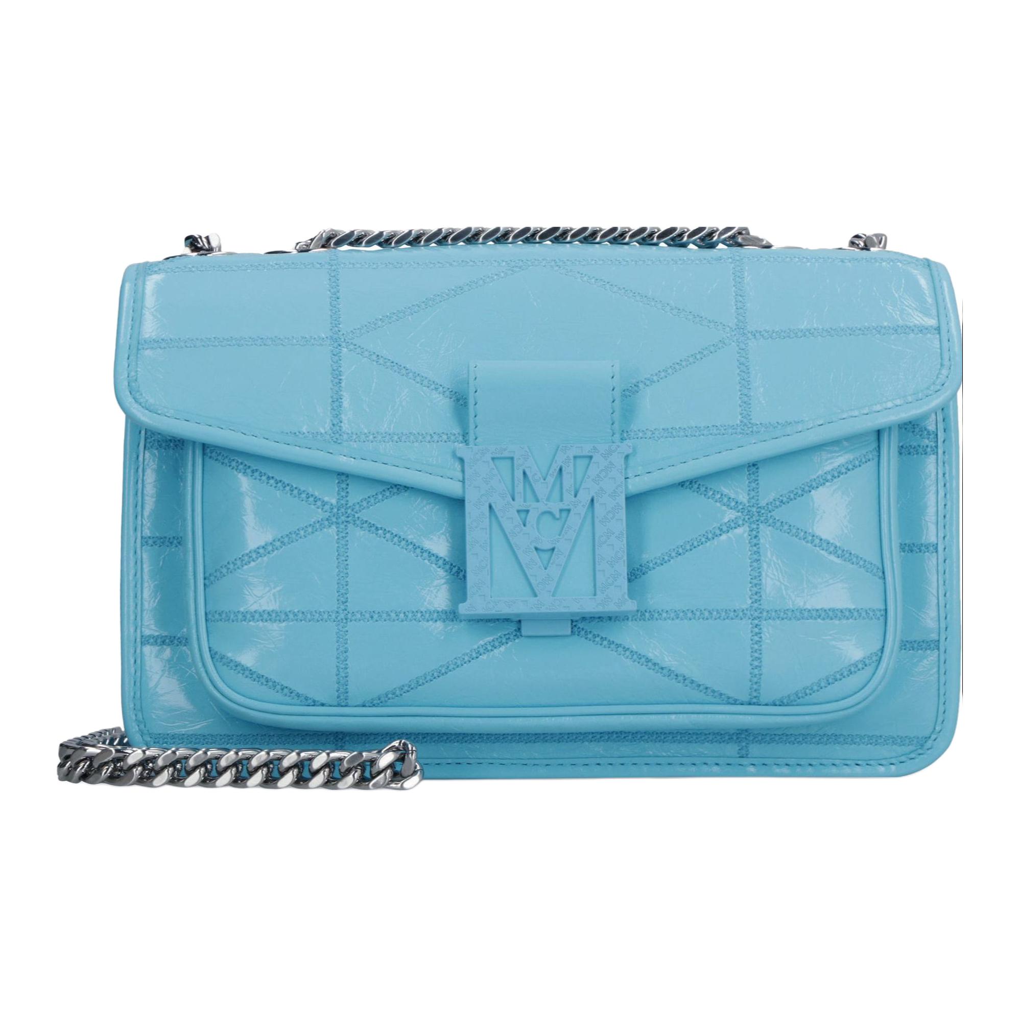 MCM Кожаная сумка через плечо маленькая женская синяя
MCM Кожаная сумка через плечо маленькая женская синяя