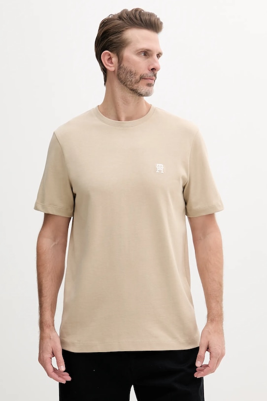Хлопковая футболка Tommy Hilfiger, бежевый
Хлопковая футболка Tommy Hilfiger, бежевый
