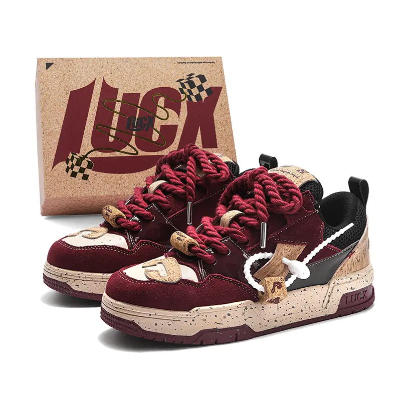 LUCX Лакки Шуз Коверидж термоустойчивые нескользящие амортизирующие износостойкие лоу-топ скейтбордские кроссовки унисекс красное вино эксклюзивная коробка, цвет Red Wine-Exclusive Box
LUCX Лакки Шуз Коверидж термоустойчивые нескользящие амортизирующие износостойкие лоу-топ скейтбордские кроссовки унисекс красное вино эксклюзивная коробка, цвет Red Wine-Exclusive Box