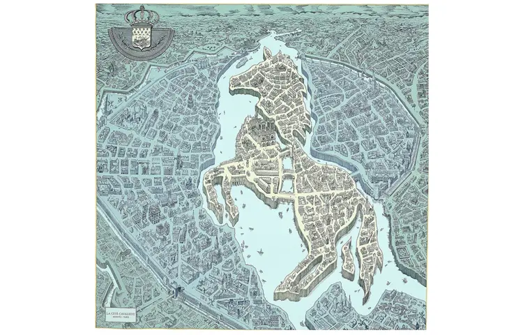 HERMES Шёлковый шарф унисекс сине-зелёный, Blue Green
HERMES Шёлковый шарф унисекс сине-зелёный, Blue Green