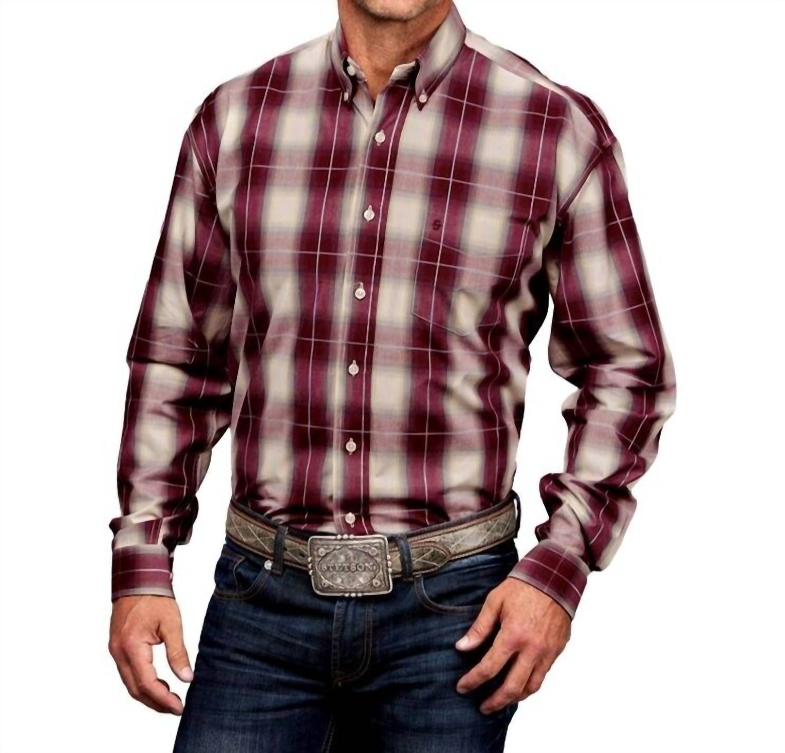 Мужская рубашка Stetson Classic Fit с длинным рукавом и пуговицами в клетку винного цвета, цвет wine
Мужская рубашка Stetson Classic Fit с длинным рукавом и пуговицами в клетку винного цвета, цвет wine