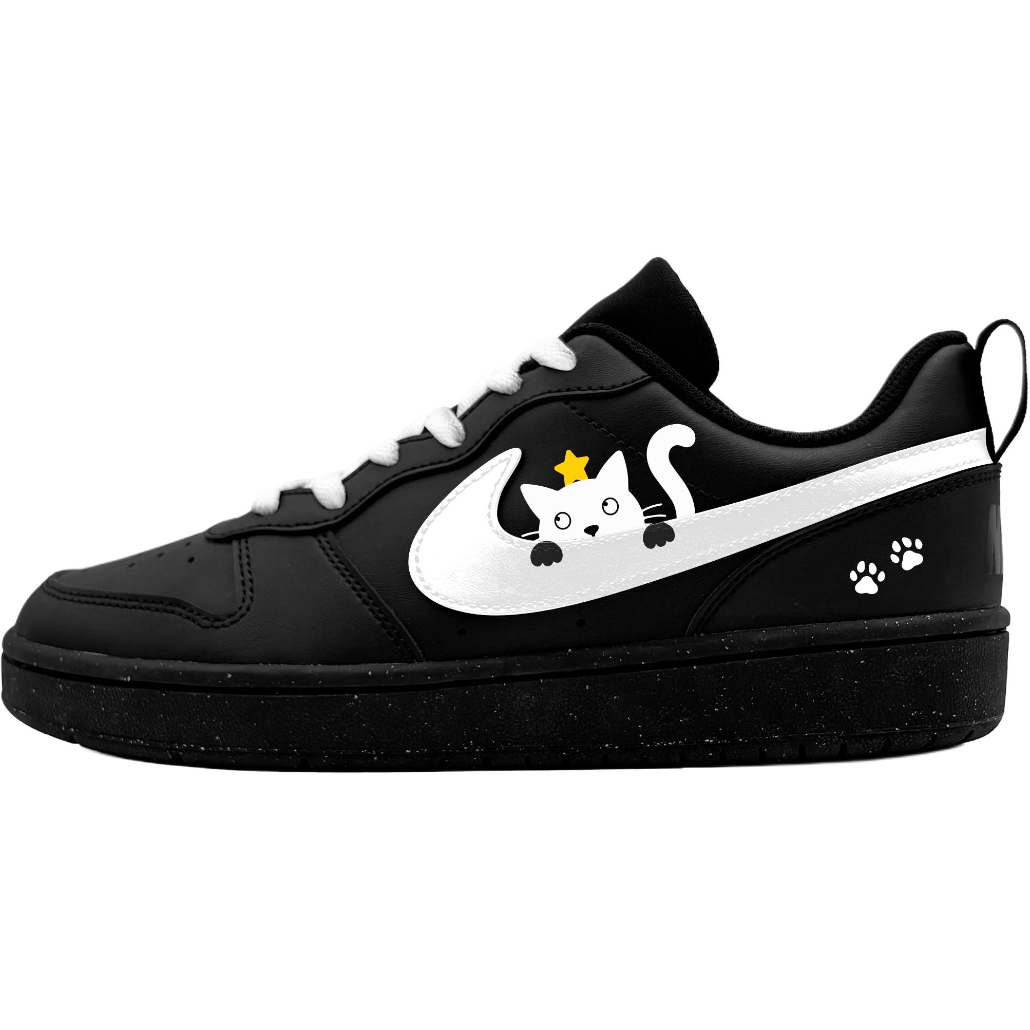 Nike Детские низкие скейтбордные кроссовки Court Borough Star Meowth с противоскользящей и износостойкой подошвой, черные, для подростков
Nike Детские низкие скейтбордные кроссовки Court Borough Star Meowth с противоскользящей и износостойкой подошвой, черные, для подростков