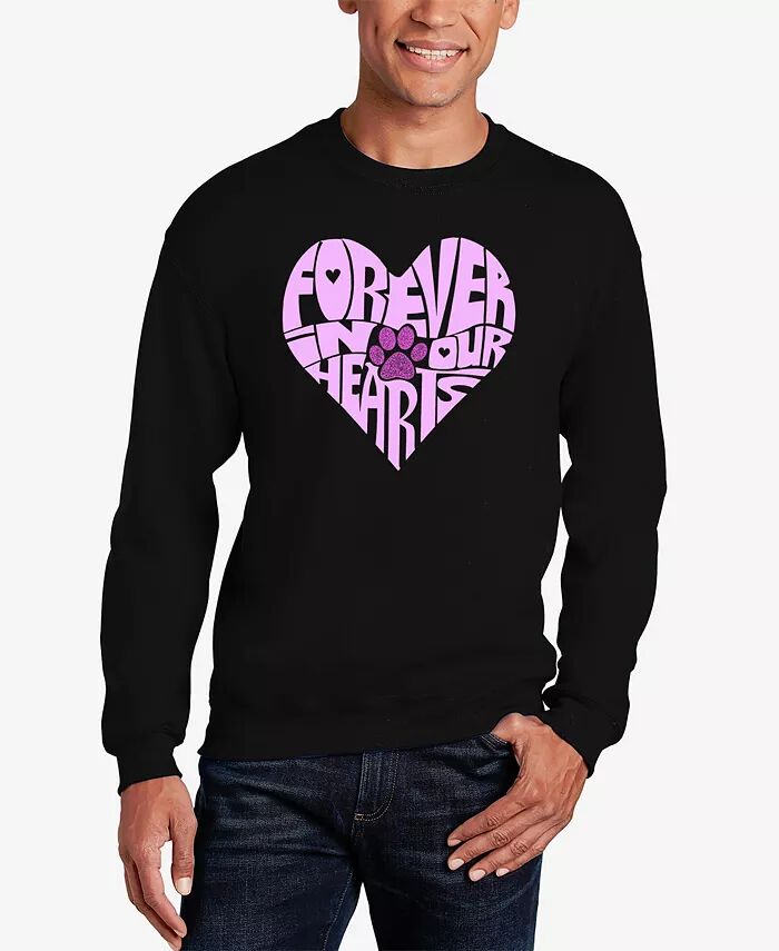 Forever In Our Hearts - Мужская толстовка с круглым вырезом Word Art LA Pop Art, черный
Forever In Our Hearts - Мужская толстовка с круглым вырезом Word Art LA Pop Art, черный