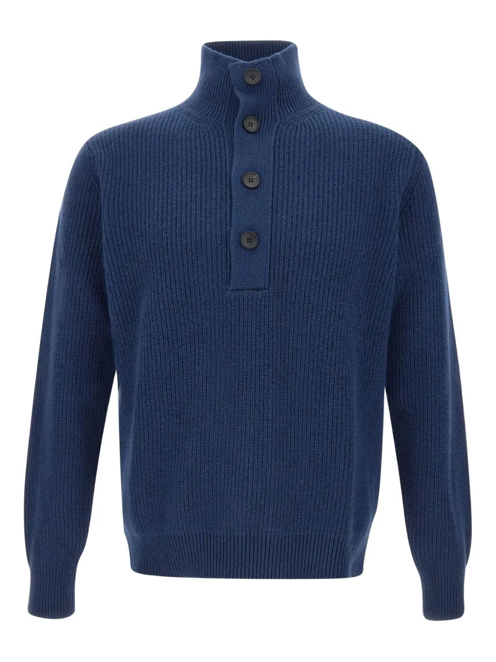 Ребристый свитер с высоким воротом и пуговицами Filippo De Laurentiis, синий
Ребристый свитер с высоким воротом и пуговицами Filippo De Laurentiis, синий