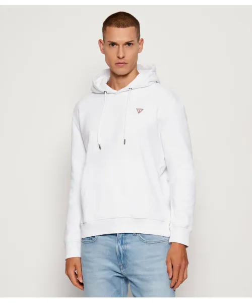 Культовая толстовка Slim fit Guess Jeans, белый 
Культовая толстовка Slim fit Guess Jeans, белый