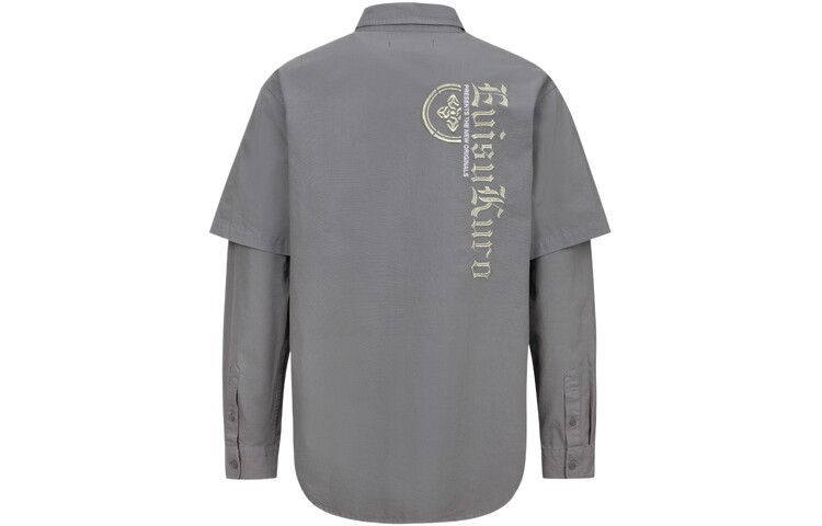 Рубашка мужская серая Evisu, серый
Рубашка мужская серая Evisu, серый