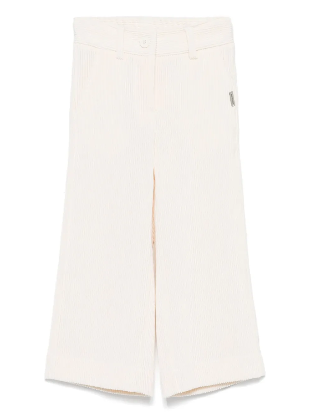 Вельветовые брюки Monnalisa, белый 
Вельветовые брюки Monnalisa, белый