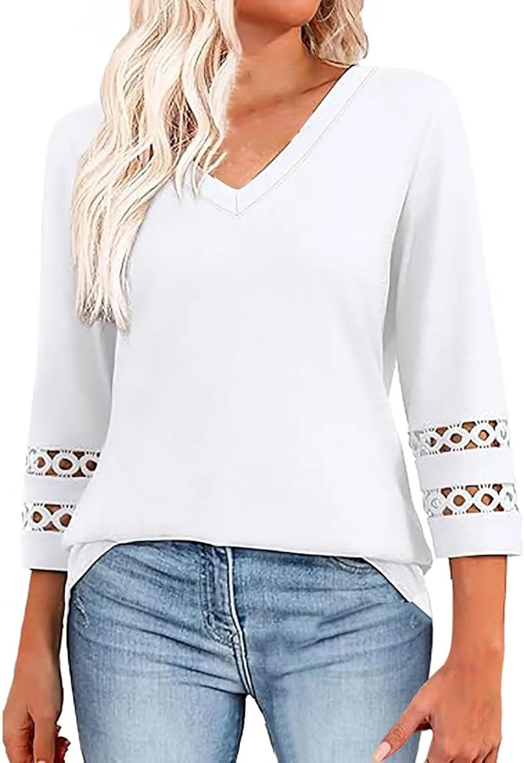 Женская блузка с рукавом 3/4 длины и V-образным вырезом Floleo
Женская блузка с рукавом 3/4 длины и V-образным вырезом Floleo