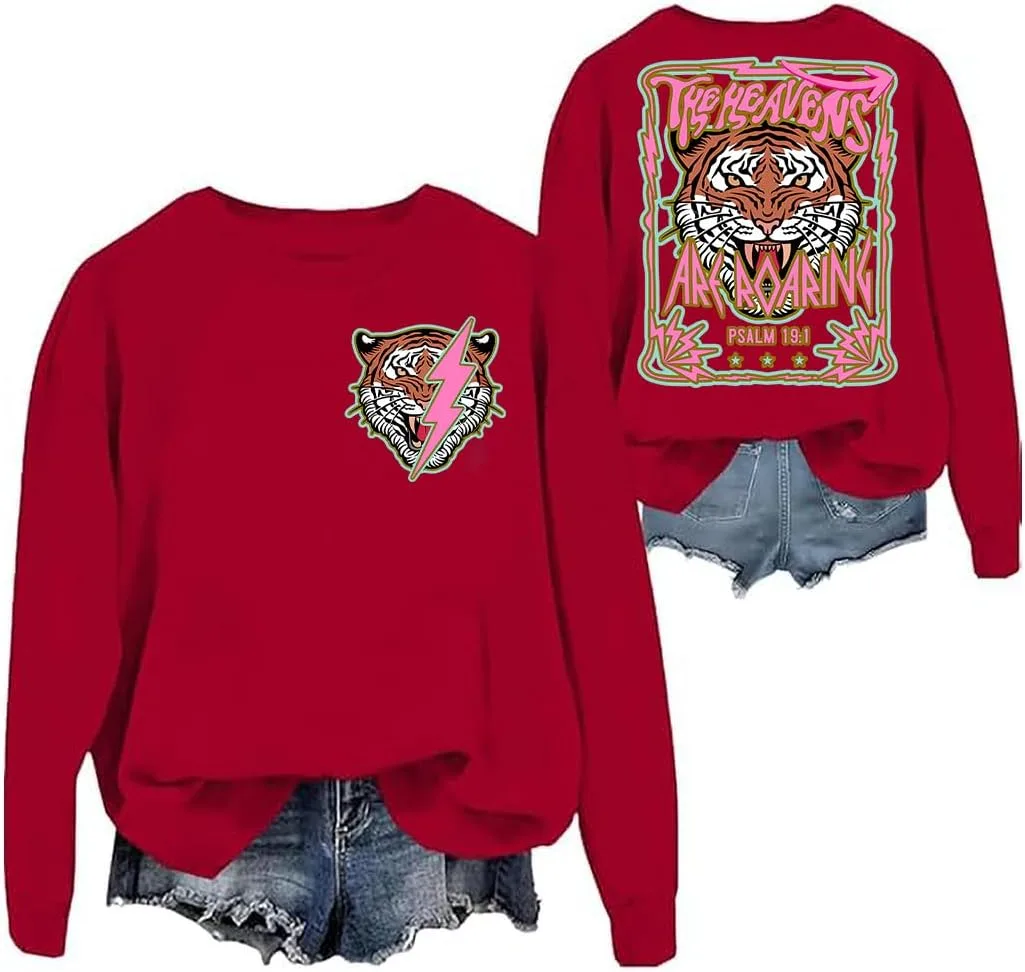 Свитшот The Heavens Are Roaring с принтом тигра
Свитшот The Heavens Are Roaring с принтом тигра