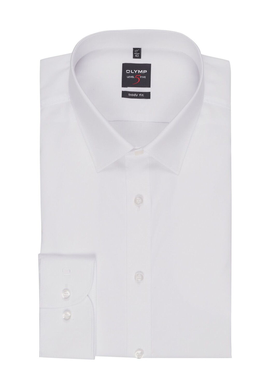 Мужская деловая рубашка облегающего кроя Level Five OLYMP, белый 
Мужская деловая рубашка облегающего кроя Level Five OLYMP, белый
