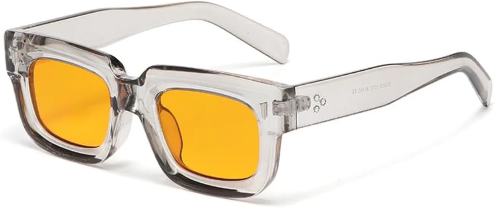 Солнцезащитные очки для мужчин и женщин - защита UV400 - маленькая оправа с заклепками, прозрачные линзы цвета "океан", панк, для занятий спортом на открытом воздухе и вождения DSVIGF, Grey Orange
Солнцезащитные очки для мужчин и женщин - защита UV400 - маленькая оправа с заклепками, прозрачные линзы цвета "океан", панк, для занятий спортом на открытом воздухе и вождения DSVIGF, Grey Orange