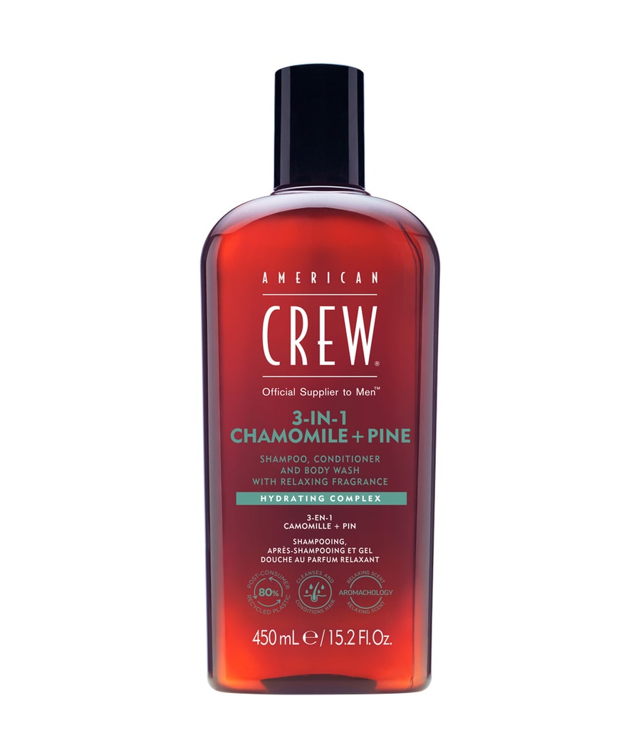 Шампунь для волос American Crew Hair Care & Body 3in1 Chamomile & Pine, 450 ml
Шампунь для волос American Crew Hair Care & Body 3in1 Chamomile & Pine, 450 ml