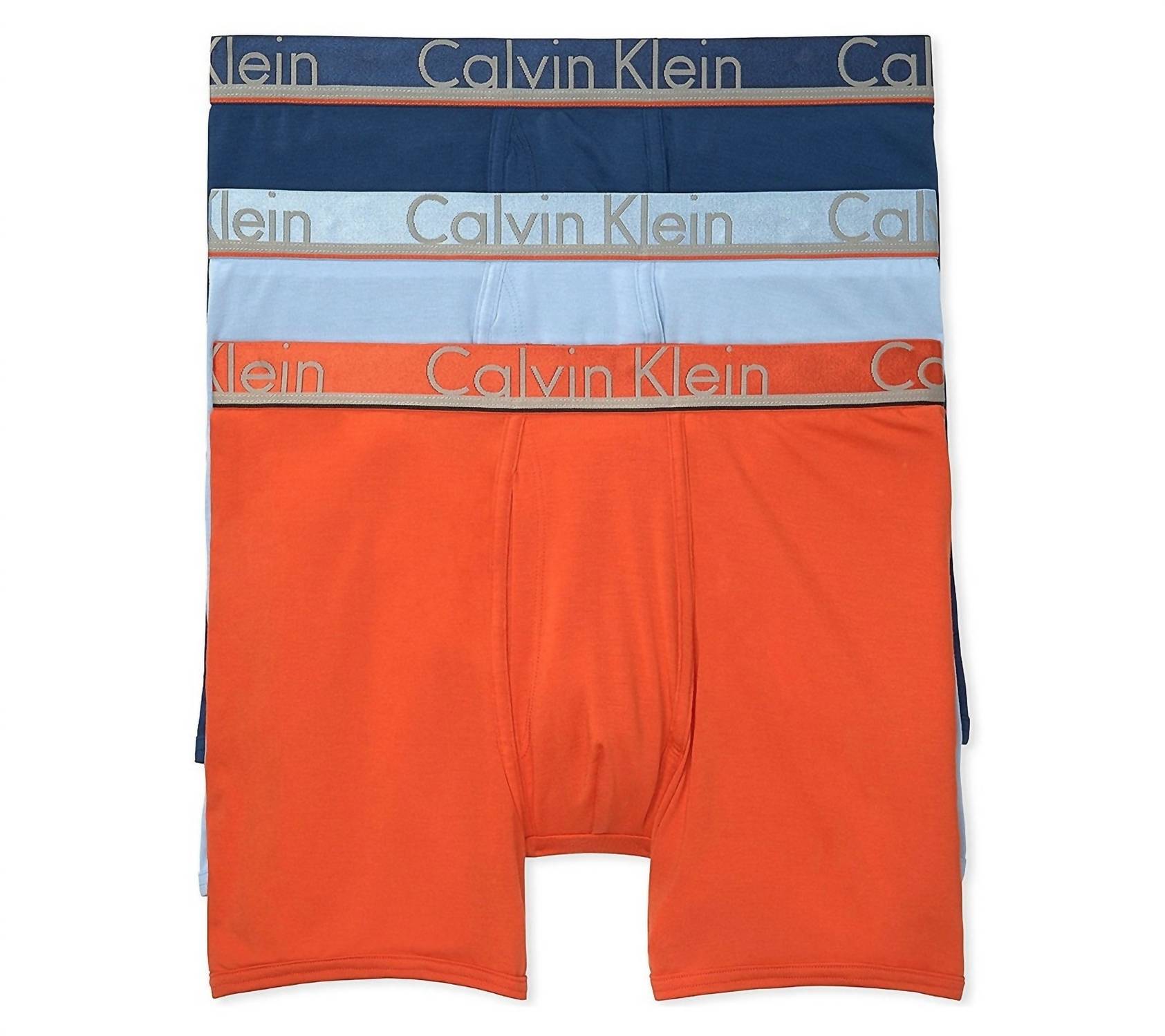 Мужские трусы-боксеры из микрофибры Comfort 3 цвета: Rapid Blue/Estate Blue/Orole Calvin Klein, цвет rapid blue/estate blue/oriole 
Мужские трусы-боксеры из микрофибры Comfort 3 цвета: Rapid Blue/Estate Blue/Orole Calvin Klein, цвет rapid blue/estate blue/oriole