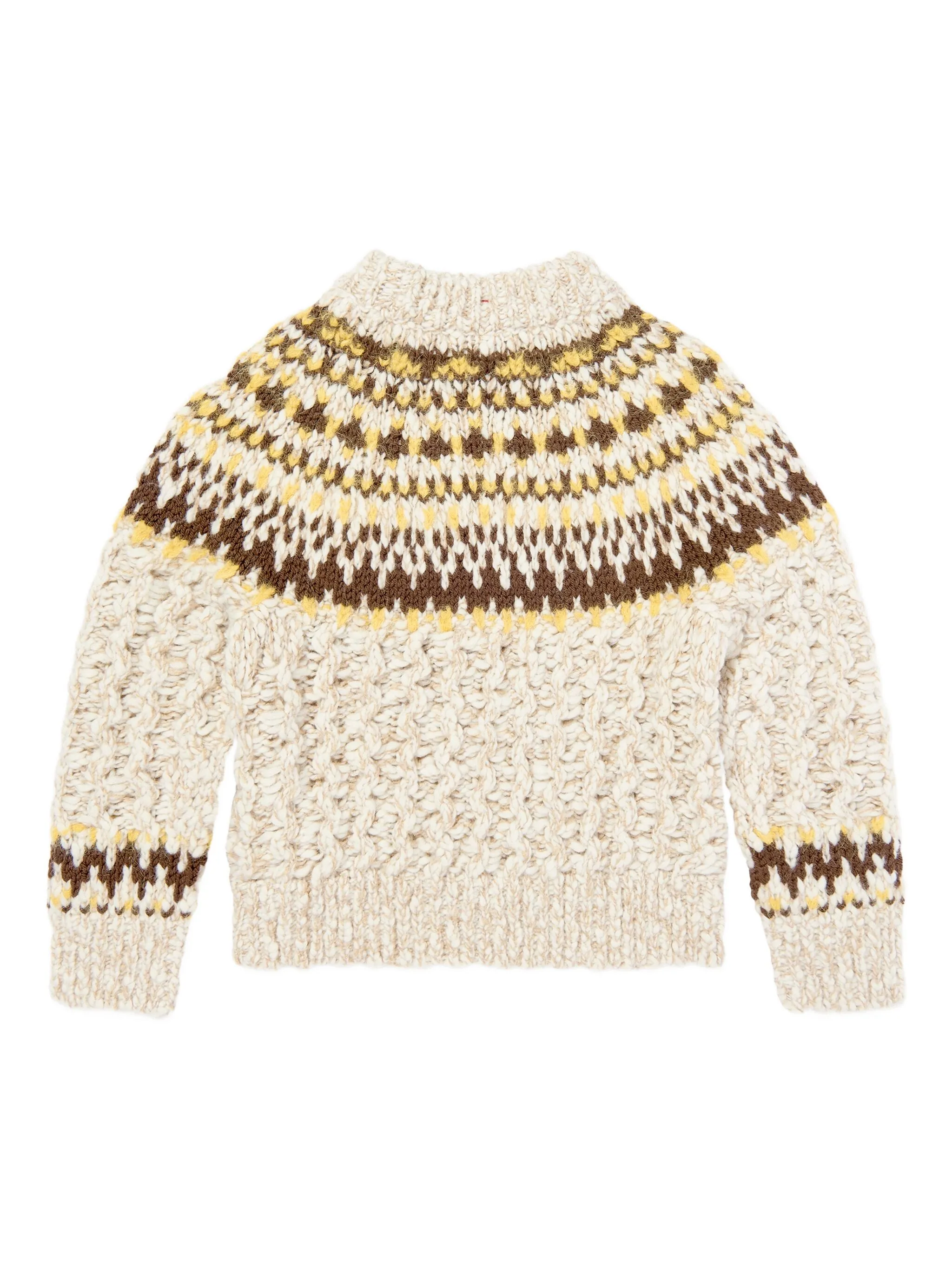 Вязаный свитер с орнаментом Moncler Enfant, белый
Вязаный свитер с орнаментом Moncler Enfant, белый