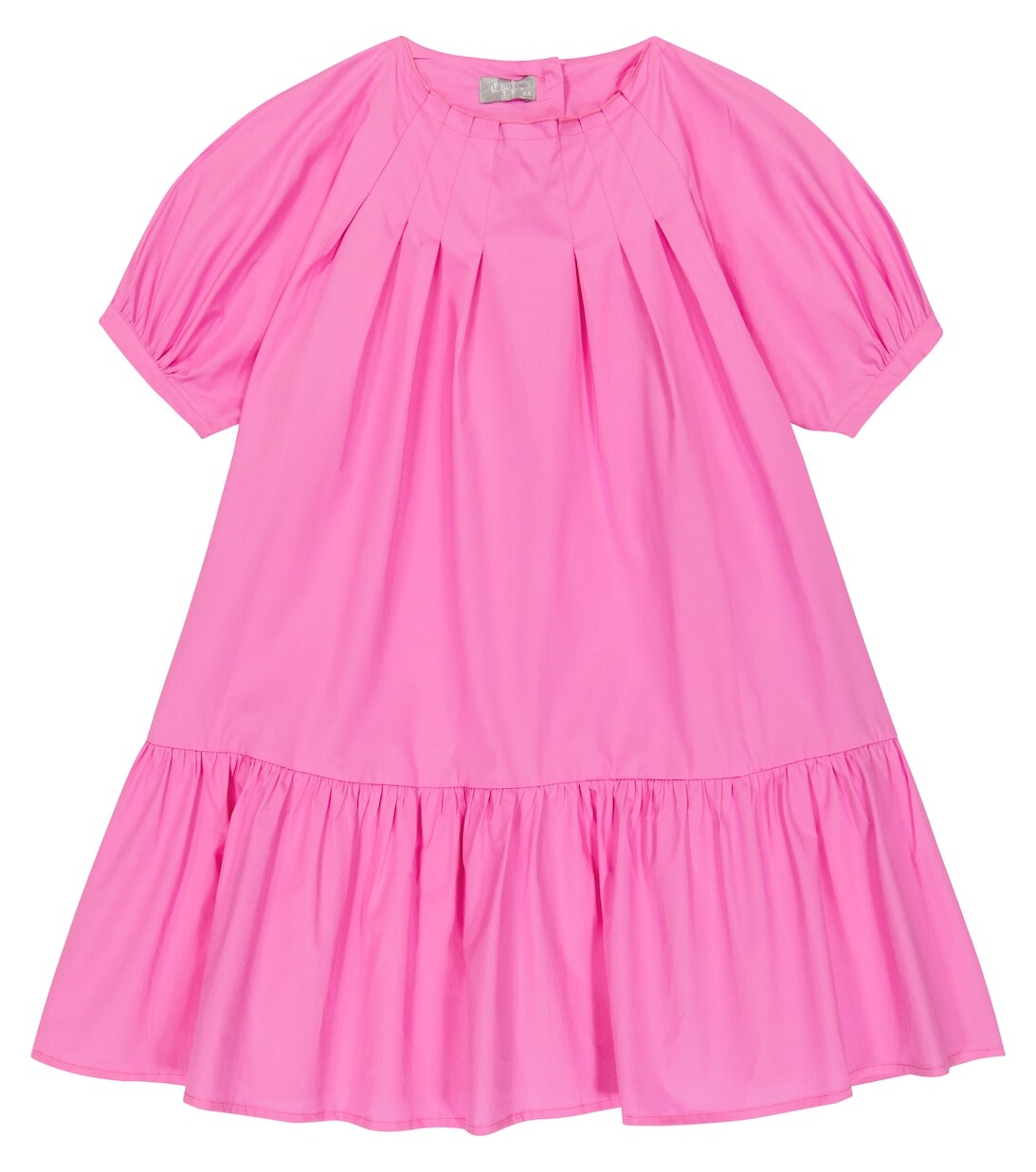 Хлопково-сатиновое мини-платье с воланами Il Gufo, розовый
Хлопково-сатиновое мини-платье с воланами Il Gufo, розовый