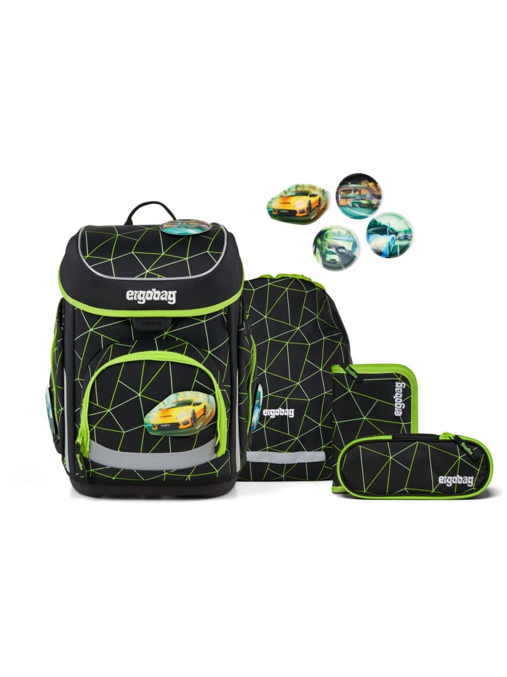 Ergobag Школьный рюкзак Cubo, 5 предметов, CyBär Race, зеленый
Ergobag Школьный рюкзак Cubo, 5 предметов, CyBär Race, зеленый