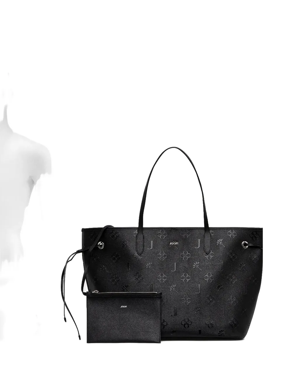 Сумка-шоппер с тисненым логотипом и завязкой на шнурке Joop!, черный
Сумка-шоппер с тисненым логотипом и завязкой на шнурке Joop!, черный