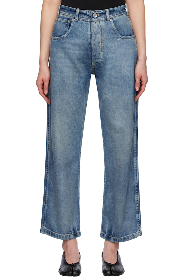 Джинсы с пятью карманами Maison Margiela, синий 
Джинсы с пятью карманами Maison Margiela, синий