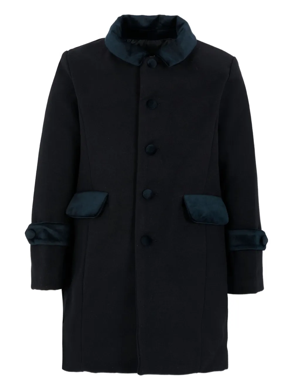 Пальто на пуговицах с бархатной отделкой Patachou, синий
Пальто на пуговицах с бархатной отделкой Patachou, синий