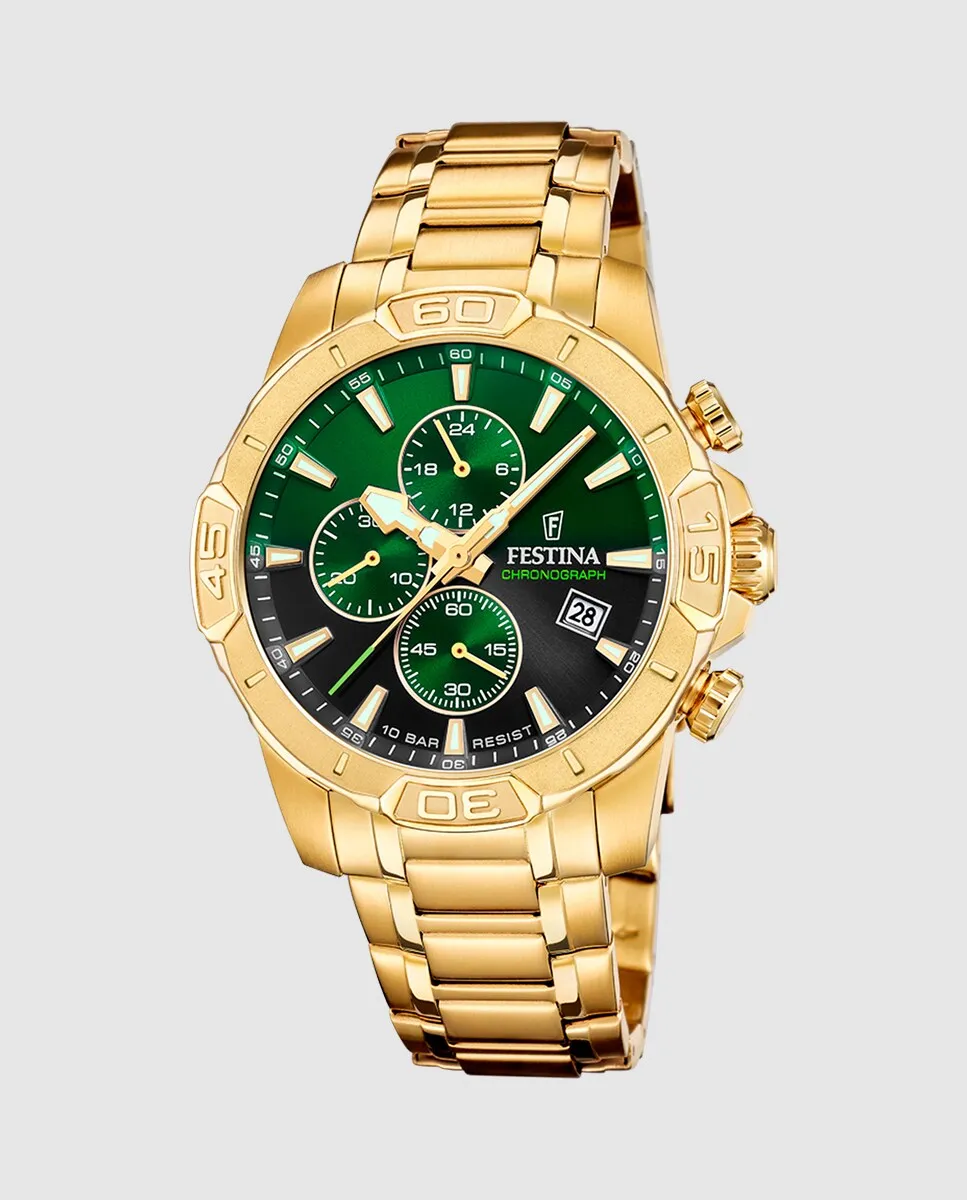 F20705/6 Мужские часы Timeless Chronograph в корпусе из золотой стали Festina
F20705/6 Мужские часы Timeless Chronograph в корпусе из золотой стали Festina