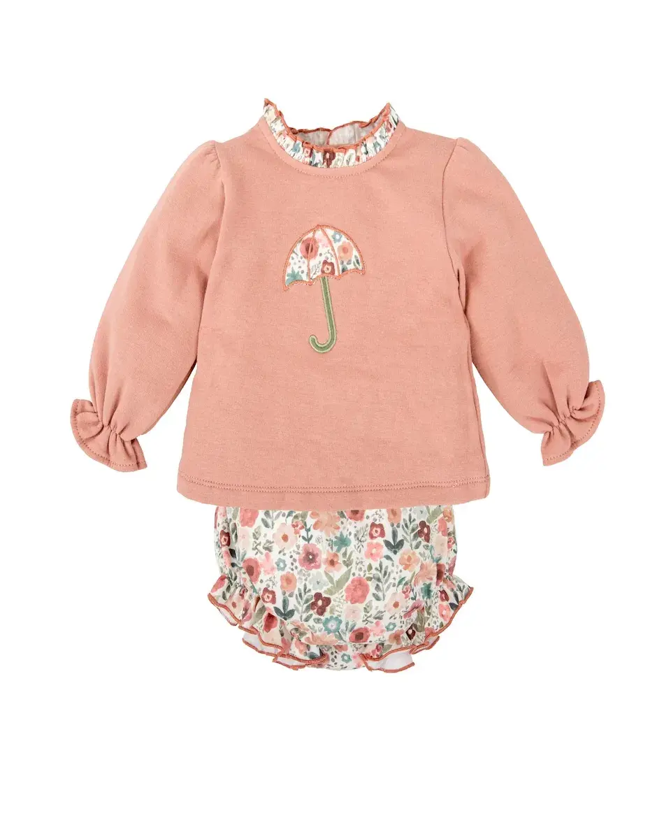 Комплект для девочки толстовка с присборенным воротником и подходящие штаны BABIDÚ, розовый
Комплект для девочки толстовка с присборенным воротником и подходящие штаны BABIDÚ, розовый