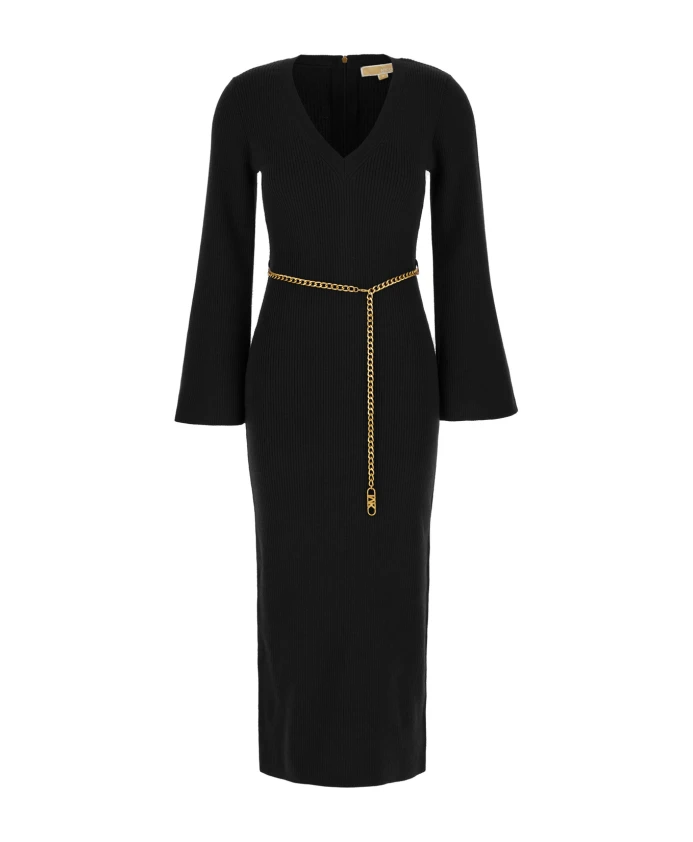 Платье миди из смесовой шерсти с поясом Michael Kors, черный
Платье миди из смесовой шерсти с поясом Michael Kors, черный