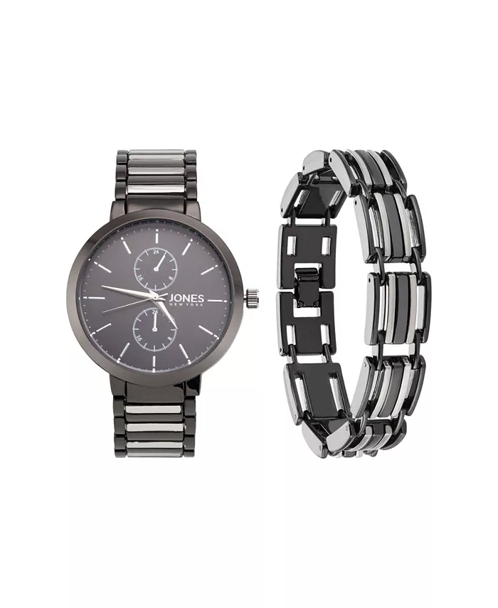 Мужские аналоговые часы с двухцветным металлическим браслетом, 42 мм, комплект с браслетом Jones New York
Мужские аналоговые часы с двухцветным металлическим браслетом, 42 мм, комплект с браслетом Jones New York