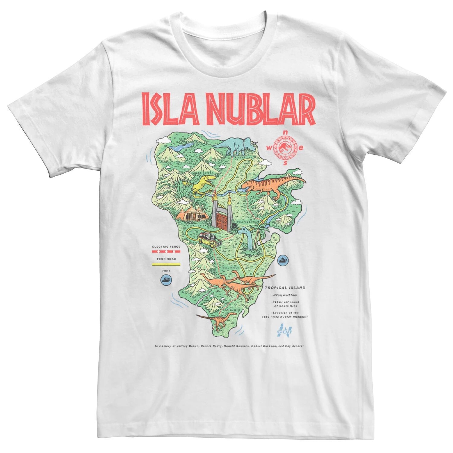 Мужская футболка Jurassic Park Island Guide Map Licensed Character
Мужская футболка Jurassic Park Island Guide Map Licensed Character