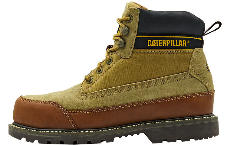 Универсальные уличные ботинки CAT коричневые с жёлтым
Универсальные уличные ботинки CAT коричневые с жёлтым
