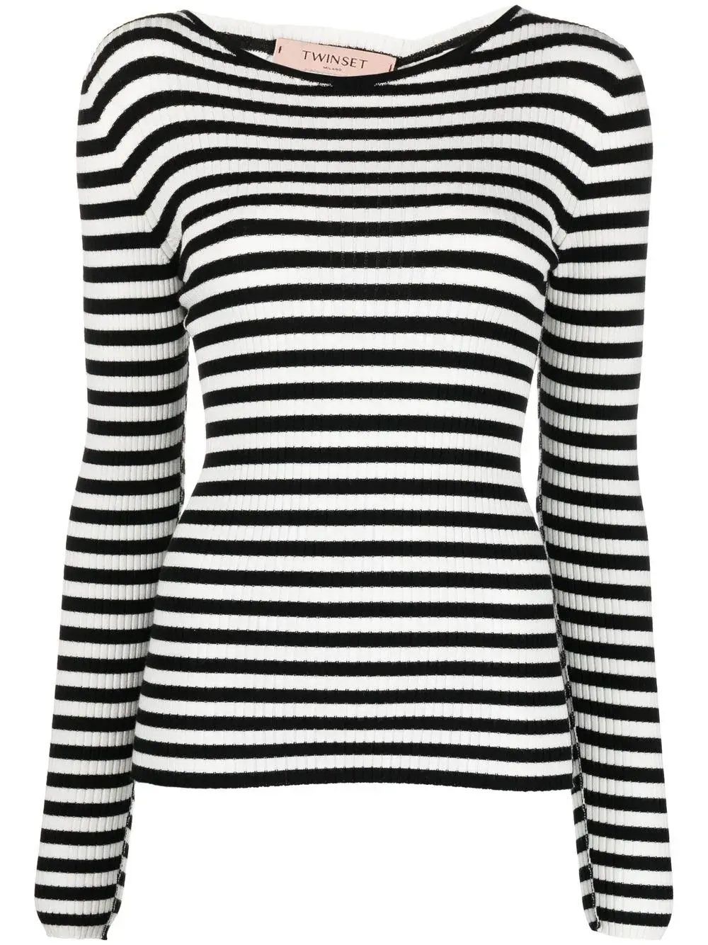 Полосатый топ с длинными рукавами Twinset, белый
Полосатый топ с длинными рукавами Twinset, белый