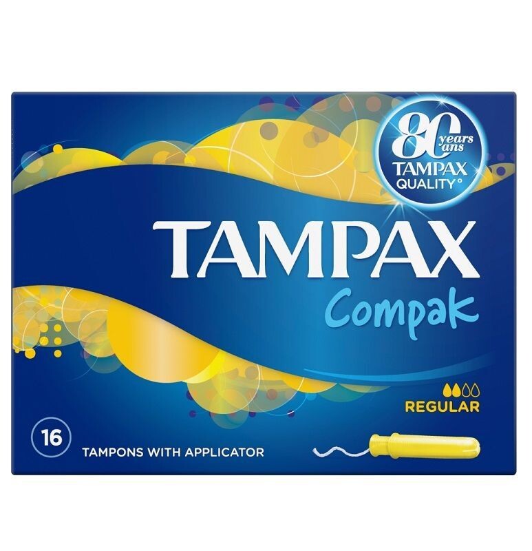 Tampax Compak Regular гигиенические тампоны, 16 шт.
Tampax Compak Regular гигиенические тампоны, 16 шт.