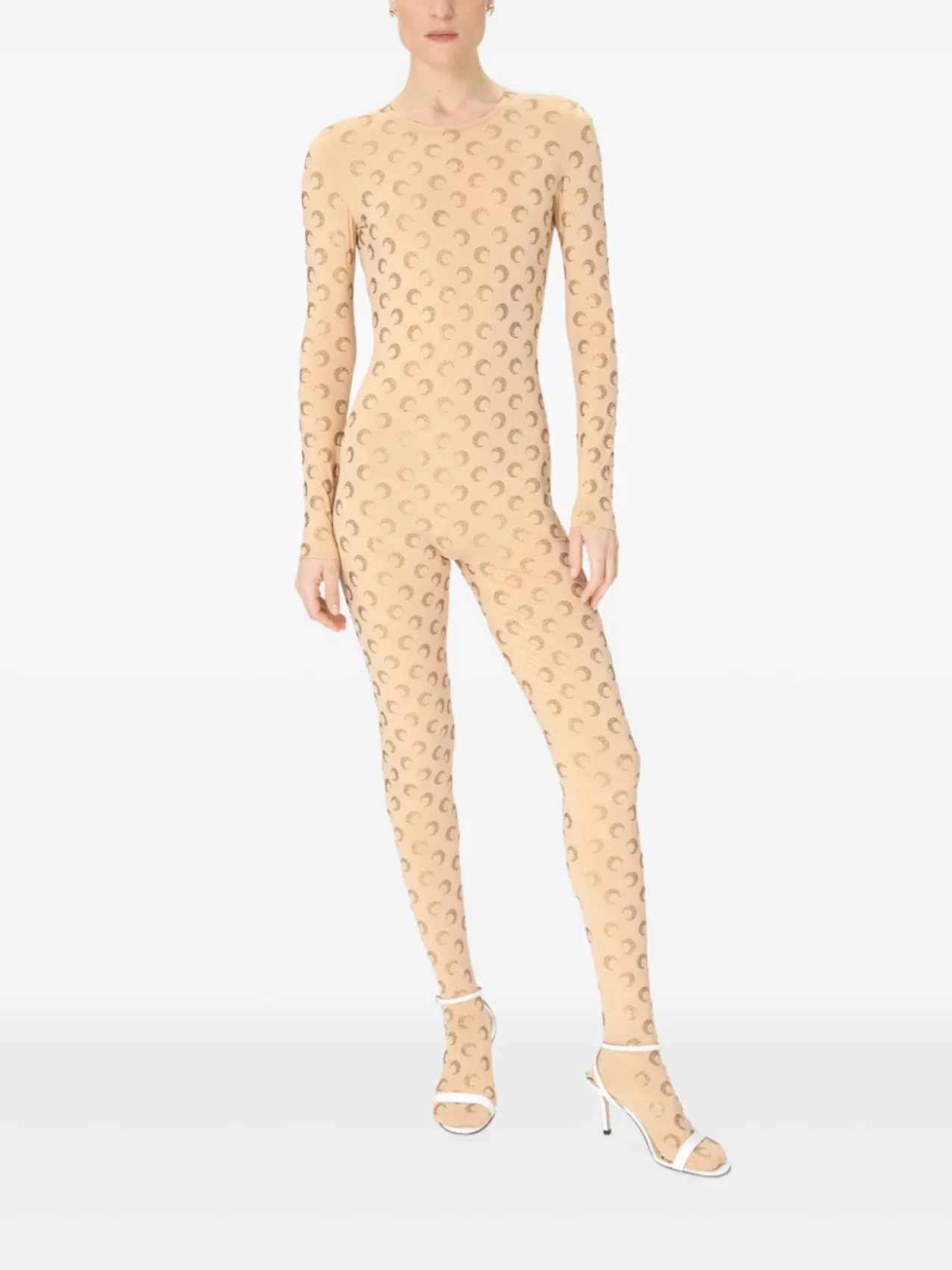 Комбинезон из джерси с лунным узором Marine Serre, нейтральный
Комбинезон из джерси с лунным узором Marine Serre, нейтральный