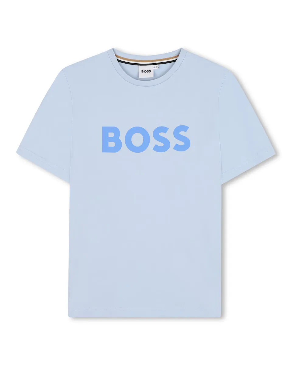 Футболка для мальчиков с короткими рукавами и логотипом спереди из 100% хлопка BOSS Kidswear, голубой
Футболка для мальчиков с короткими рукавами и логотипом спереди из 100% хлопка BOSS Kidswear, голубой