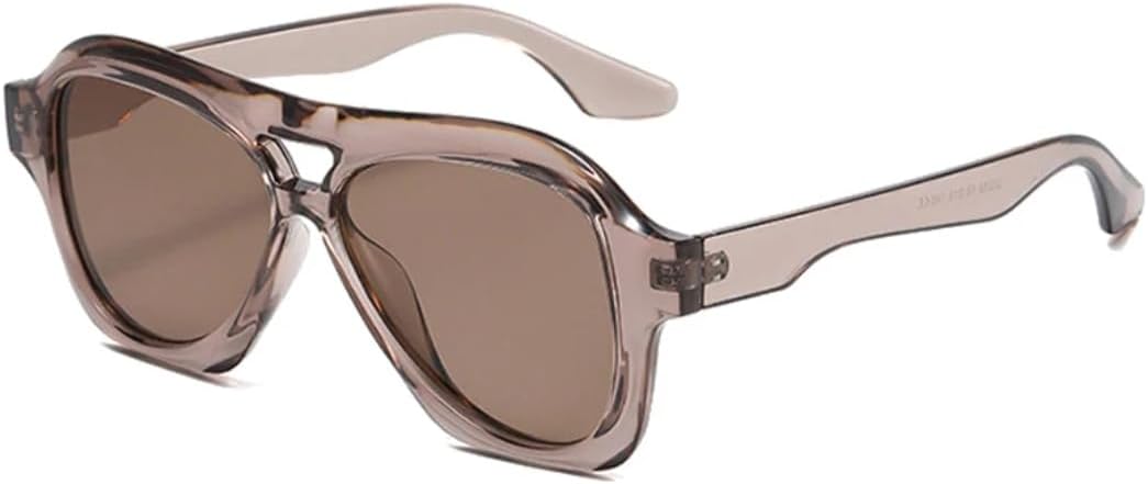 Ретро-солнцезащитные очки с двойной перемычкой для женщин и мужчин, цвет «желе», защита от УФ-излучения UV400, модный, увеличенного размера UATXTAU, Champagne Light Tea
Ретро-солнцезащитные очки с двойной перемычкой для женщин и мужчин, цвет «желе», защита от УФ-излучения UV400, модный, увеличенного размера UATXTAU, Champagne Light Tea