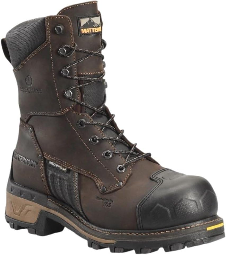 Ботинки для мужчин Matterhorn Maximus 2.0 с композитным носком, водонепроницаемые, прочные, удобные, противоскользящие для улицы, темно-коричневый
Ботинки для мужчин Matterhorn Maximus 2.0 с композитным носком, водонепроницаемые, прочные, удобные, противоскользящие для улицы, темно-коричневый