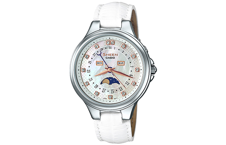CASIO Часы SHEEN Collection Quartz Movement Leather Strap Watch Women's Watch Silver Dial
CASIO Часы SHEEN Collection Quartz Movement Leather Strap Watch Women's Watch Silver Dial