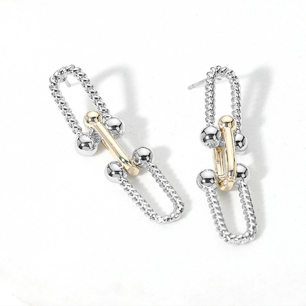 Двухцветные серьги-звенья с покрытием из 14-каратного золота Fashnzfab, Two Tone
Двухцветные серьги-звенья с покрытием из 14-каратного золота Fashnzfab, Two Tone