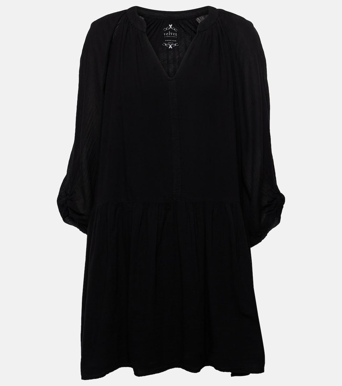 Мини-платье из хлопка Sloan Velvet, черный
Мини-платье из хлопка Sloan Velvet, черный
