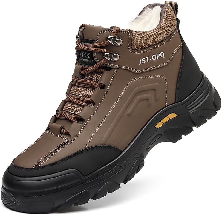 Мужские кожаные зимние ботинки с меховой подкладкой, шнуровкой и высоким берцем, стильные и удобные, с круглым носком, противоскользящие, для активного отдыха на улице, легкие ботинки для походов, трекинга и прогулок Lhyxu, хаки
Мужские кожаные зимние ботинки с меховой подкладкой, шнуровкой и высоким берцем, стильные и удобные, с круглым носком, противоскользящие, для активного отдыха на улице, легкие ботинки для походов, трекинга и прогулок Lhyxu, хаки