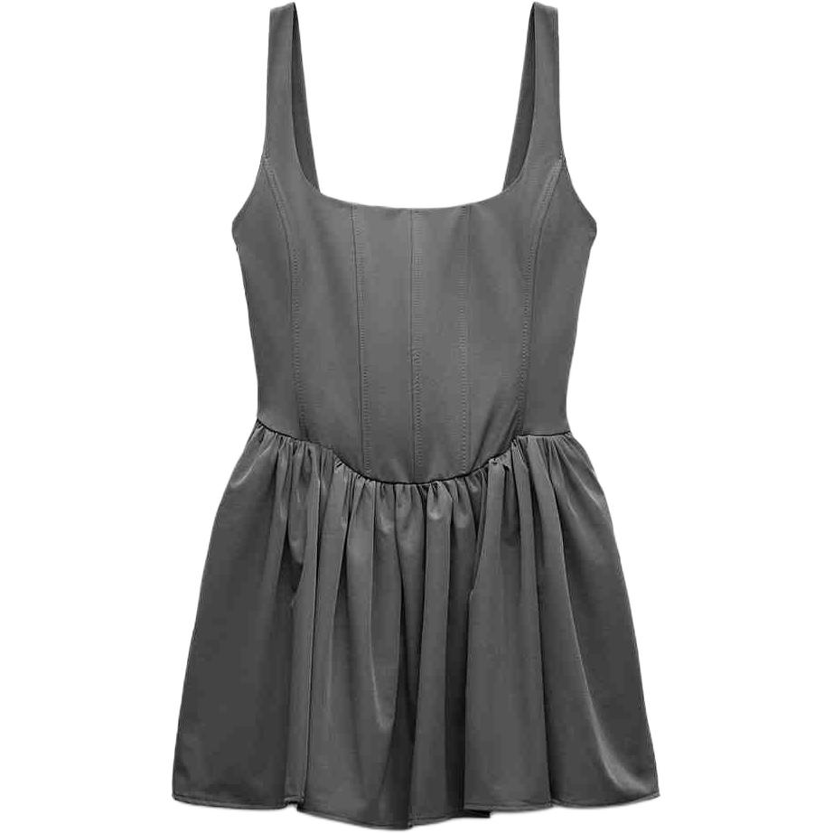 Женское серое платье-комбинация Trf ZARA
Женское серое платье-комбинация Trf ZARA