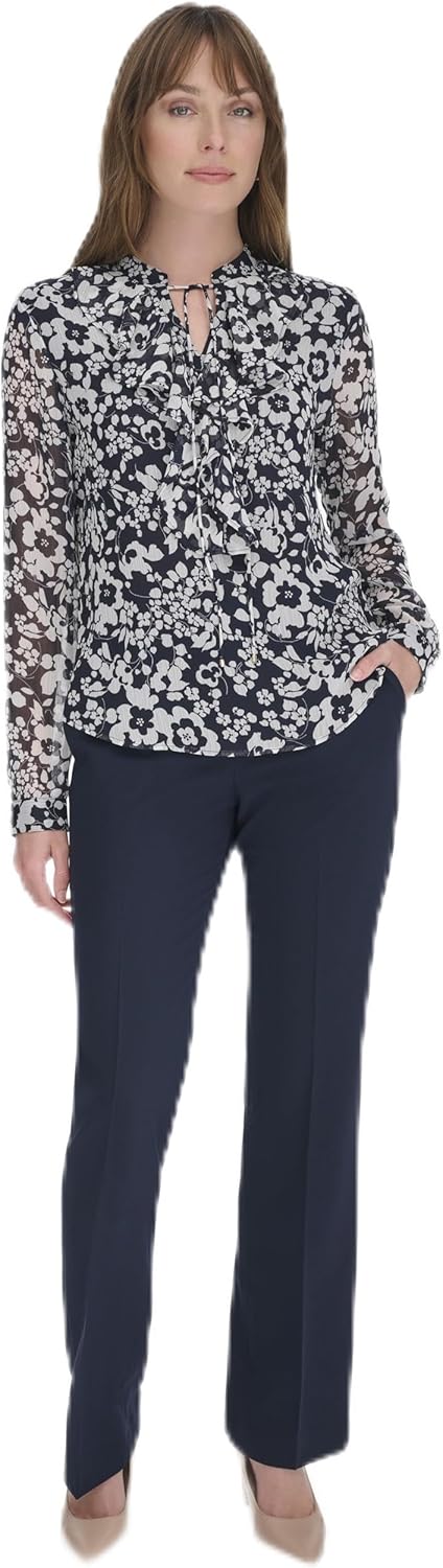 Женская блузка Tommy Hilfiger с длинными рукавами, оборками и V-образным вырезом, Midnight/Ivory
Женская блузка Tommy Hilfiger с длинными рукавами, оборками и V-образным вырезом, Midnight/Ivory