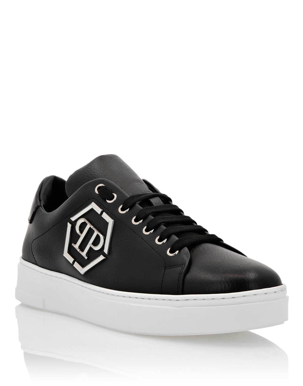 Кожаные низкие кеды Hexagon Philipp Plein, черный
Кожаные низкие кеды Hexagon Philipp Plein, черный