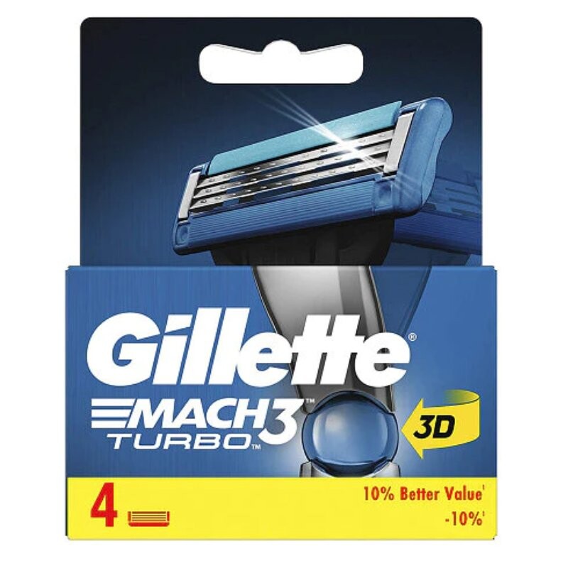 Картриджи для бритв Gillette Mach3 Turbo, 4 шт
Картриджи для бритв Gillette Mach3 Turbo, 4 шт