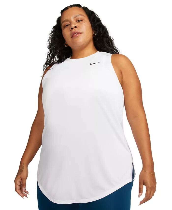 Майка больших размеров Dri-FIT с закругленным краем и открытой спиной Nike, белый
Майка больших размеров Dri-FIT с закругленным краем и открытой спиной Nike, белый